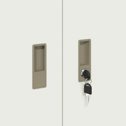 vidaXL Storage Cabinet 2 pcs White 90 x 40 x 145 cm Steel Lockable
