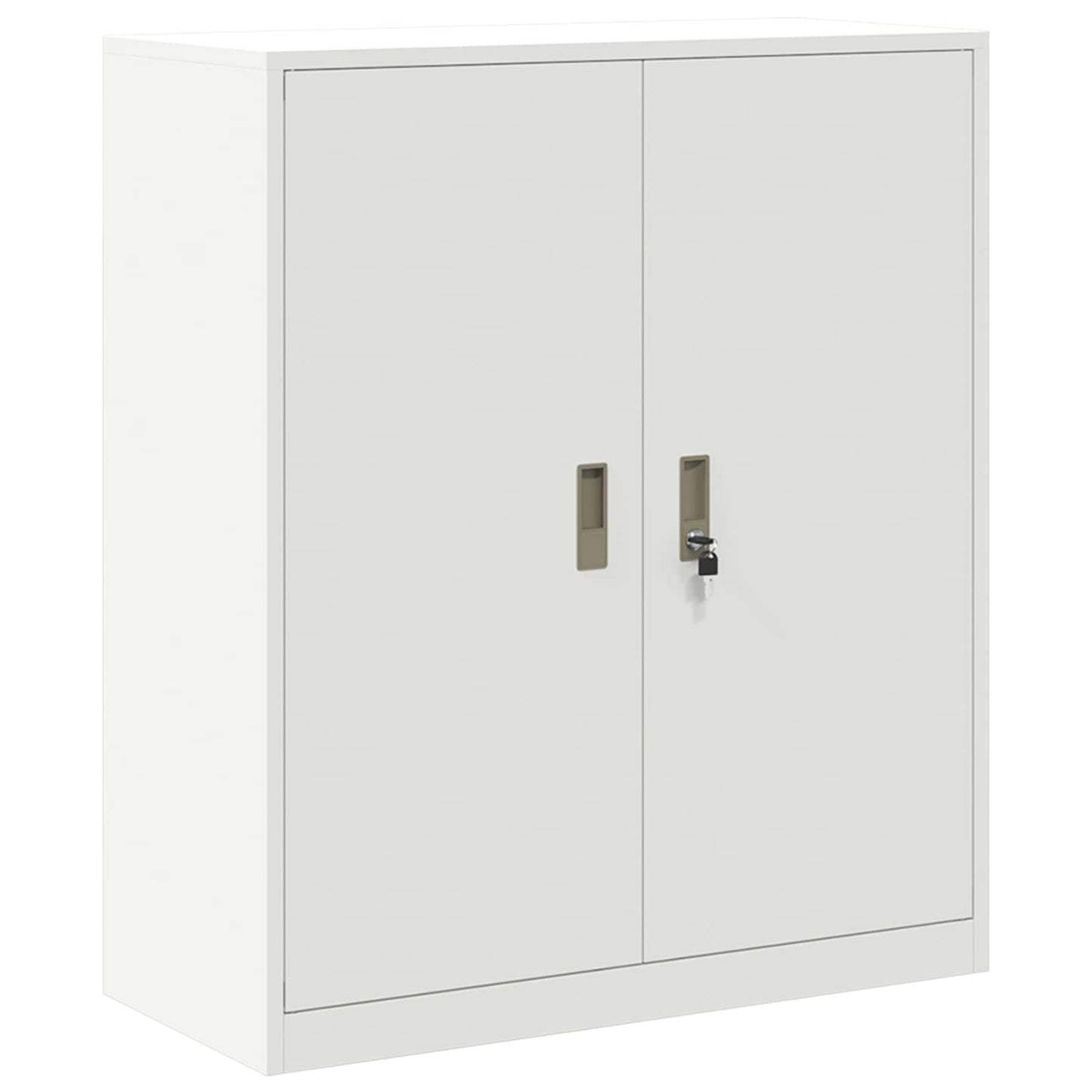 vidaXL Storage Cabinet 2 pcs White 90 x 40 x 145 cm Steel Lockable