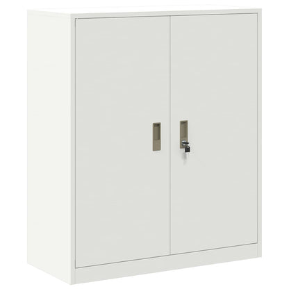 vidaXL Storage Cabinet 2 pcs White 90 x 40 x 145 cm Steel Lockable