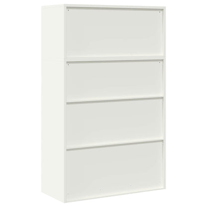 vidaXL Storage Cabinet 2 pcs White 90 x 40 x 145 cm Steel Lockable