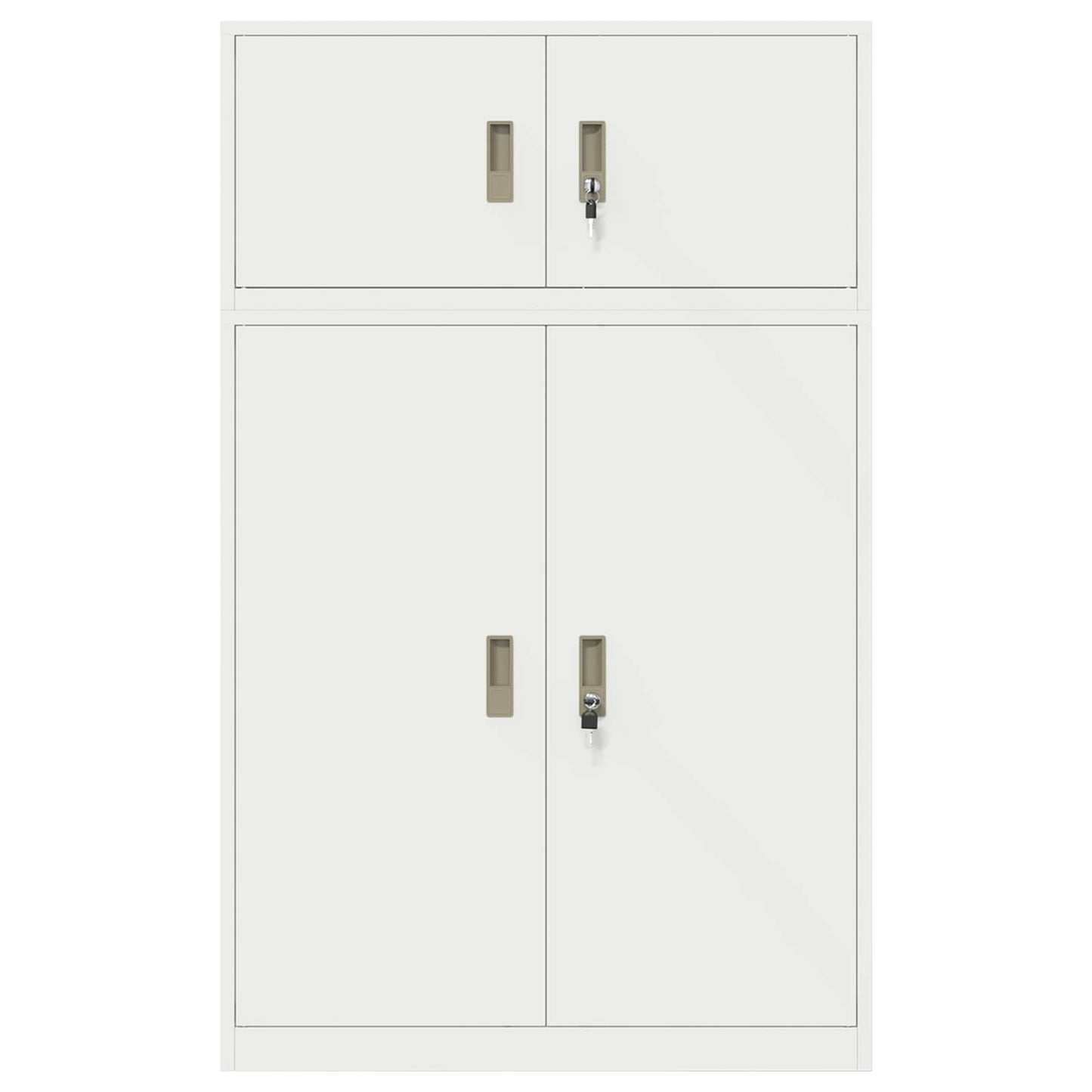 vidaXL Storage Cabinet 2 pcs White 90 x 40 x 145 cm Steel Lockable