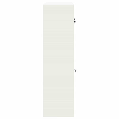 vidaXL Storage Cabinet 2 pcs White 90 x 40 x 145 cm Steel Lockable