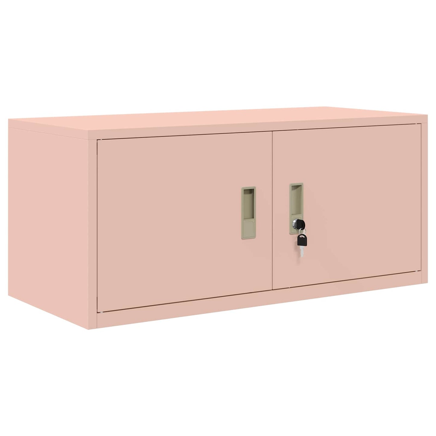 vidaXL Storage Cabinet 2 pcs Pink 90 x 40 x 180 cm Steel Lockable
