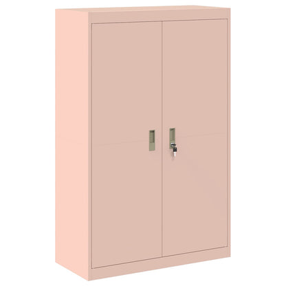 vidaXL Storage Cabinet 2 pcs Pink 90 x 40 x 180 cm Steel Lockable