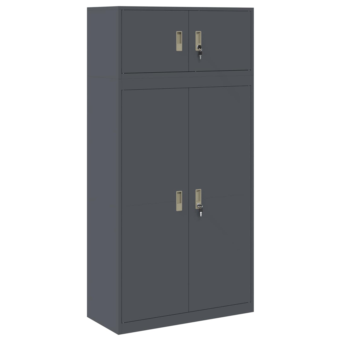 vidaXL Storage Cabinet 2 pcs Anthracite 90 x 40 x 180 cm Steel