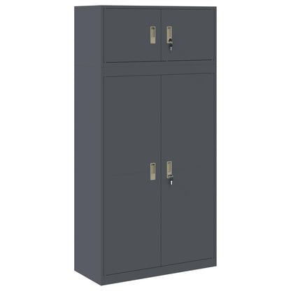 vidaXL Storage Cabinet 2 pcs Anthracite 90 x 40 x 180 cm Steel
