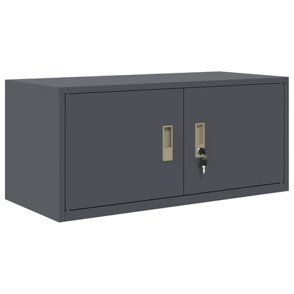 vidaXL Storage Cabinet 2 pcs Anthracite 90 x 40 x 180 cm Steel