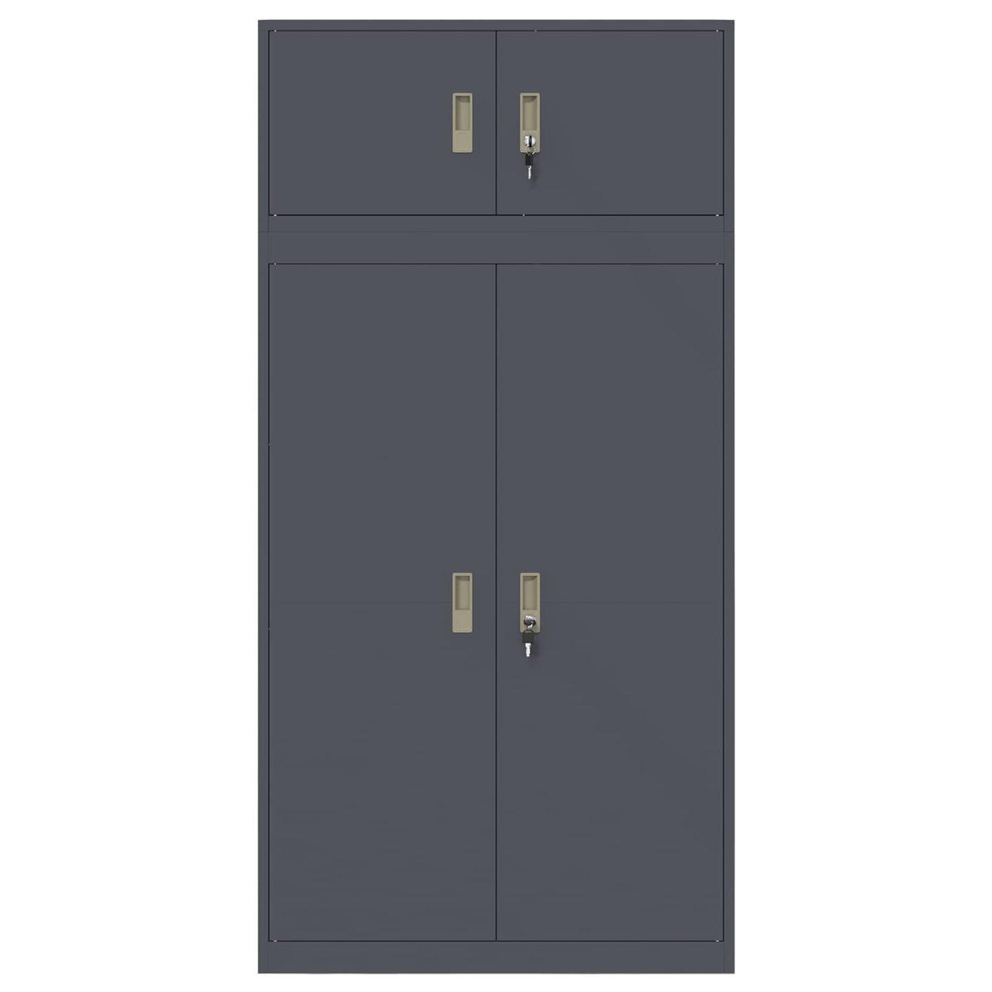 vidaXL Storage Cabinet 2 pcs Anthracite 90 x 40 x 180 cm Steel