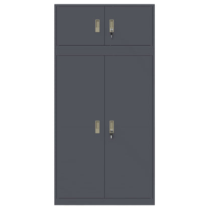 vidaXL Storage Cabinet 2 pcs Anthracite 90 x 40 x 180 cm Steel