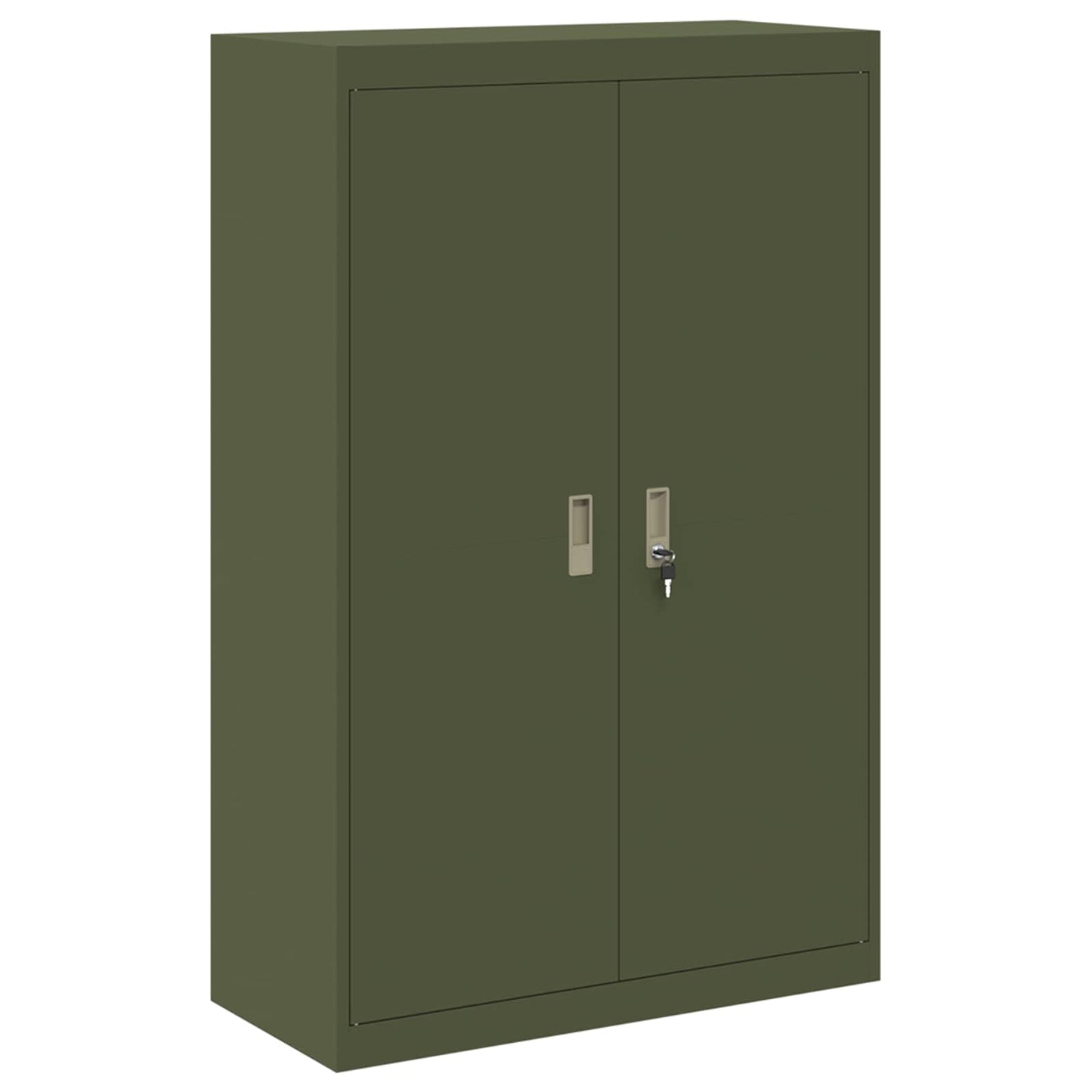 vidaXL Storage Cabinet 2 pcs Olive Green 90 x 40 x 180 cm Steel