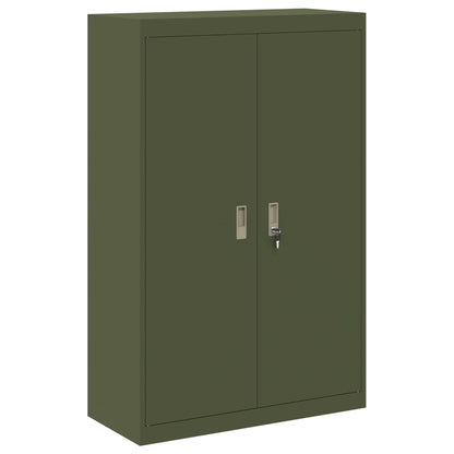 vidaXL Storage Cabinet 2 pcs Olive Green 90 x 40 x 180 cm Steel