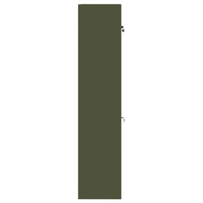 vidaXL Storage Cabinet 2 pcs Olive Green 90 x 40 x 180 cm Steel