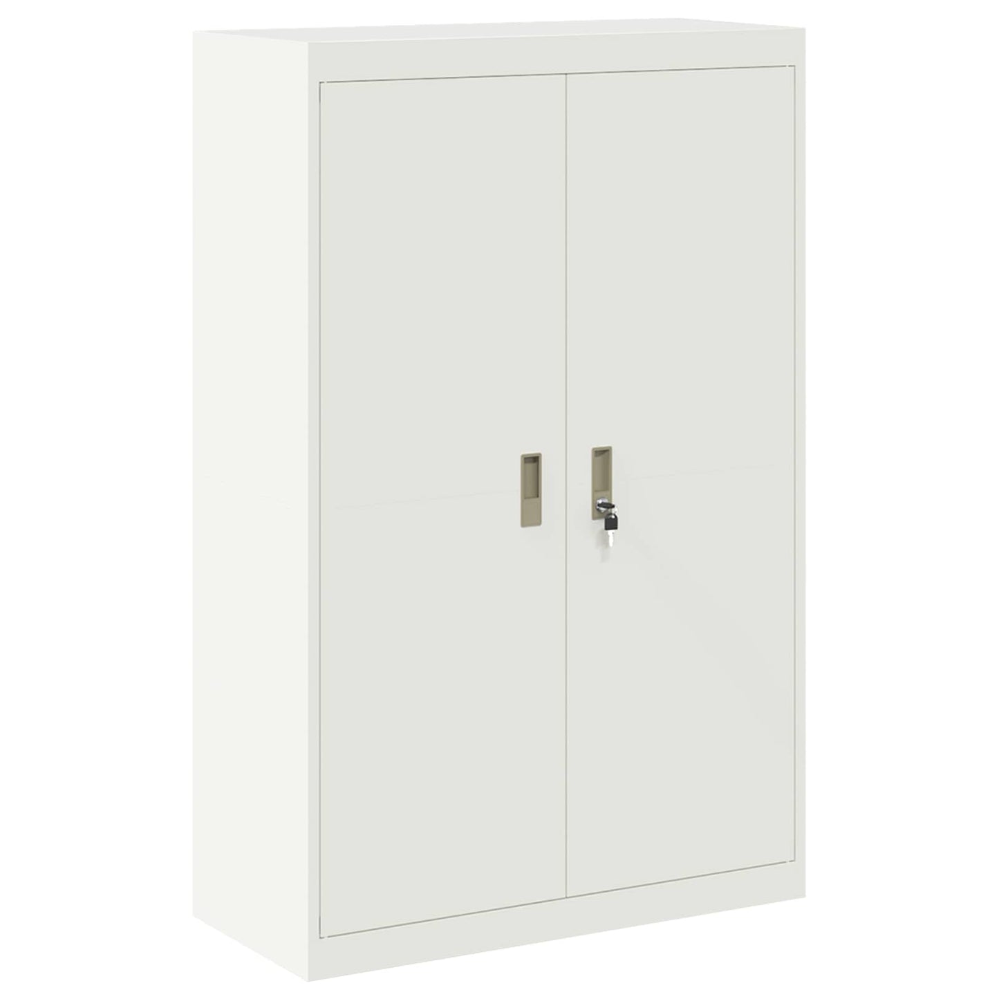 vidaXL Storage Cabinet 2 pcs White 90 x 40 x 180 cm Steel Lockable