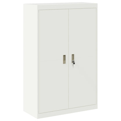 vidaXL Storage Cabinet 2 pcs White 90 x 40 x 180 cm Steel Lockable