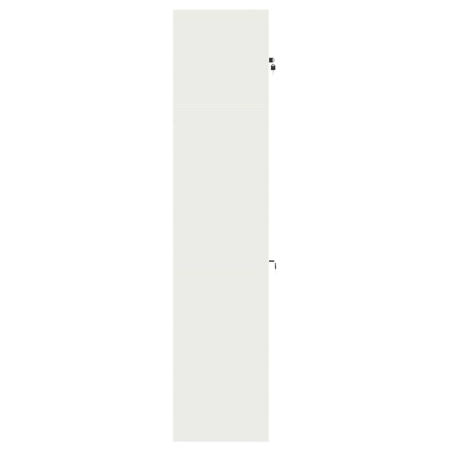 vidaXL Storage Cabinet 2 pcs White 90 x 40 x 180 cm Steel Lockable