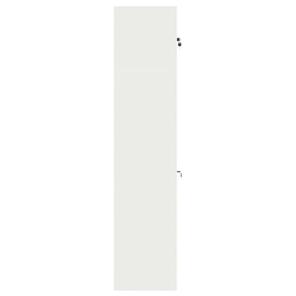 vidaXL Storage Cabinet 2 pcs White 90 x 40 x 180 cm Steel Lockable