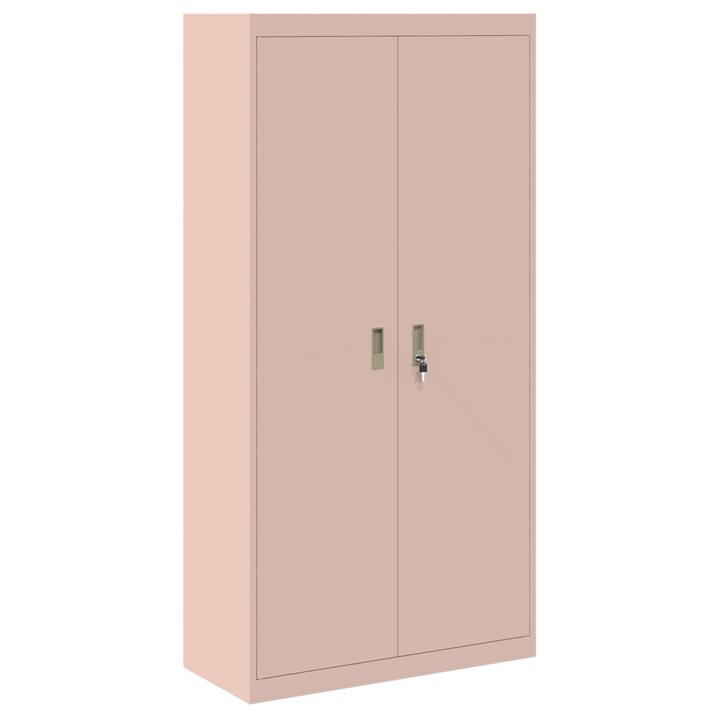 vidaXL Storage Cabinet 2 pcs Pink 90 x 40 x 220 cm Steel Lockable