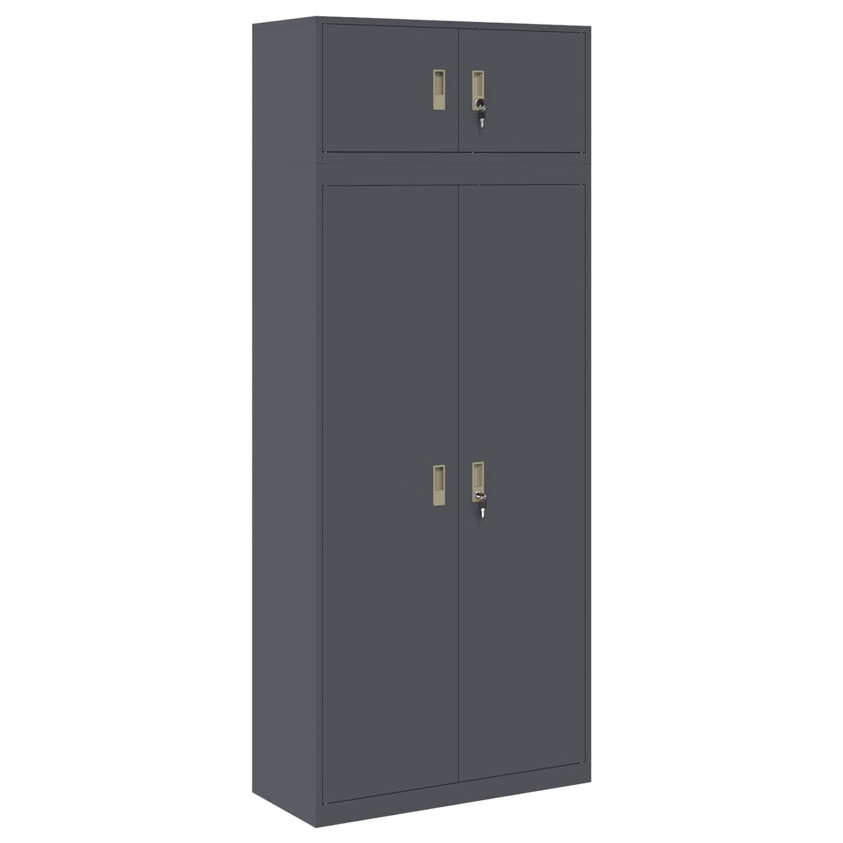 vidaXL Storage Cabinet 2 pcs Anthracite 90 x 40 x 220 cm Steel
