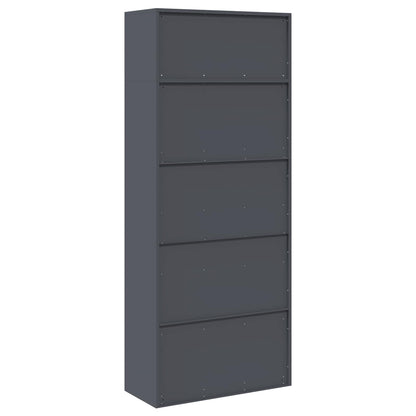 vidaXL Storage Cabinet 2 pcs Anthracite 90 x 40 x 220 cm Steel