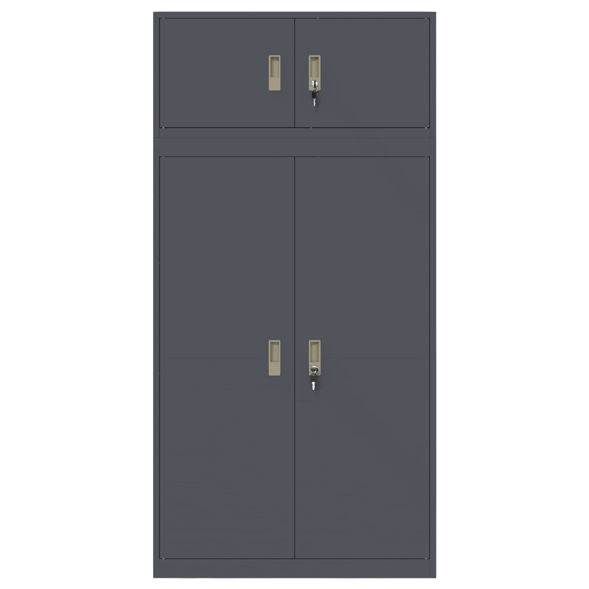 vidaXL Storage Cabinet 2 pcs Anthracite 90 x 40 x 220 cm Steel