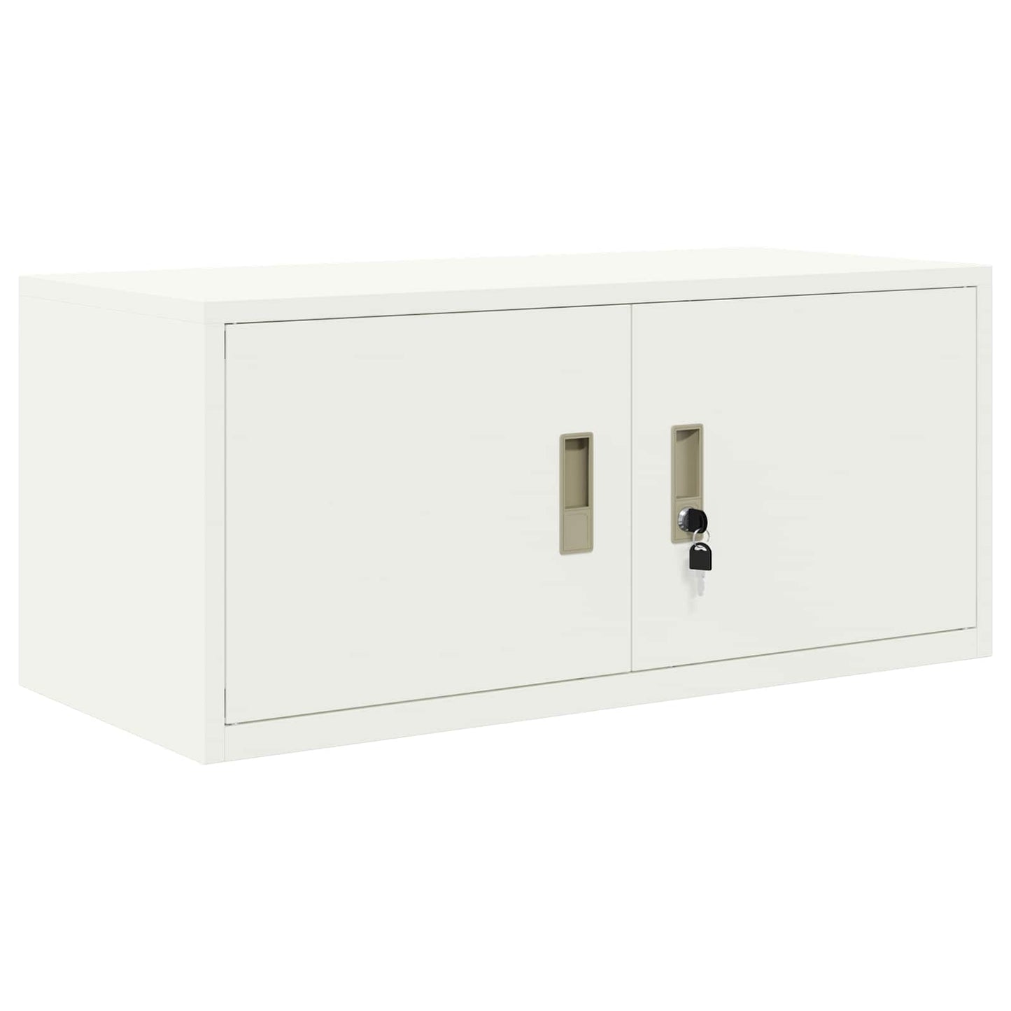 vidaXL Storage Cabinet 2 pcs White 90 x 40 x 220 cm Steel Lockable
