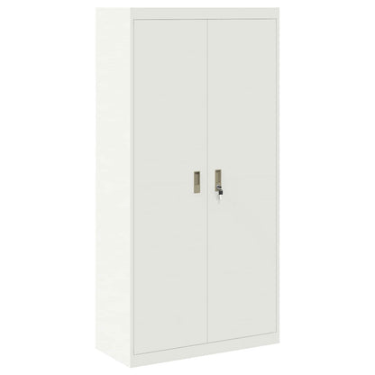 vidaXL Storage Cabinet 2 pcs White 90 x 40 x 220 cm Steel Lockable