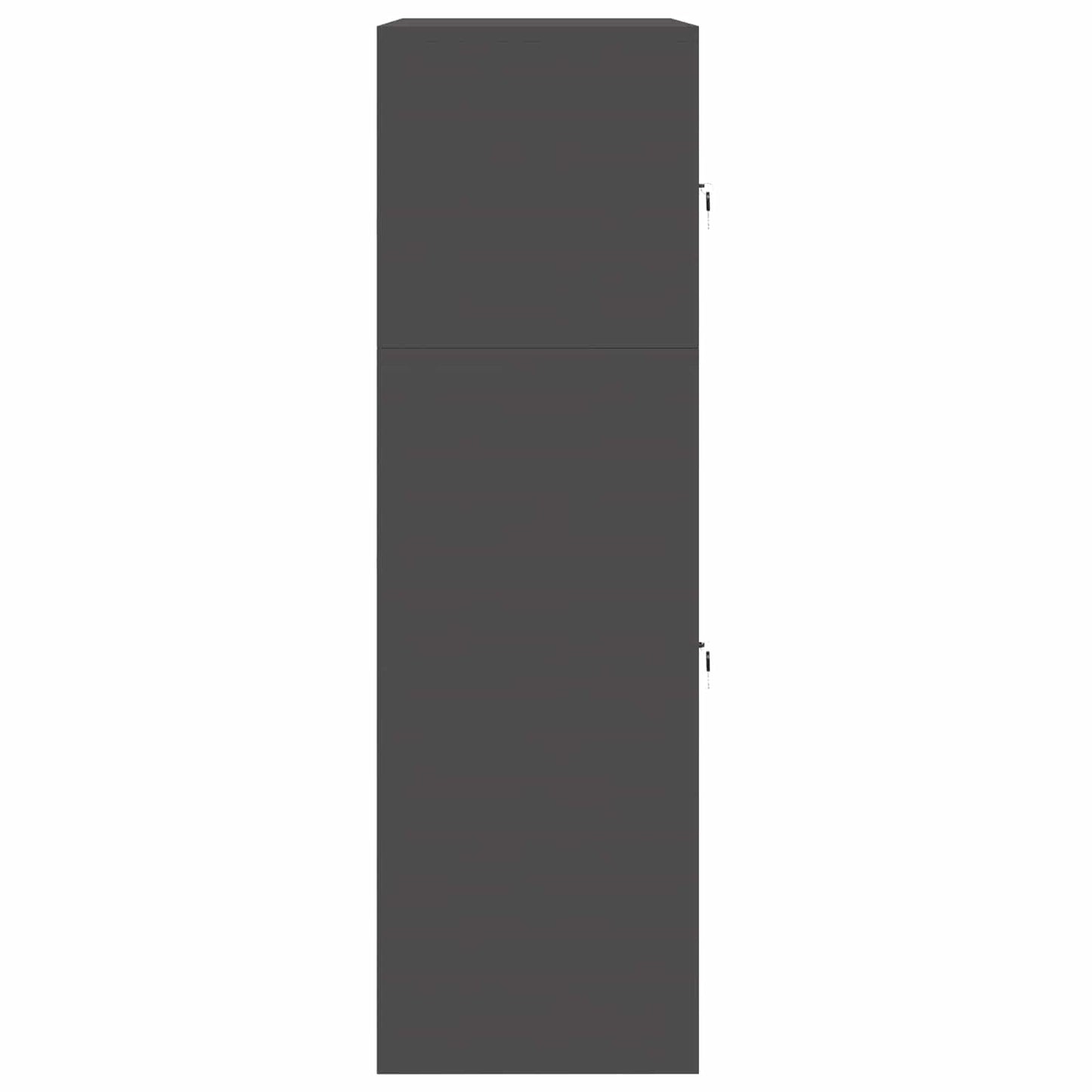 vidaXL Storage Cabinet 2 pcs Black 80 x 40 x 130 cm Steel Lockable