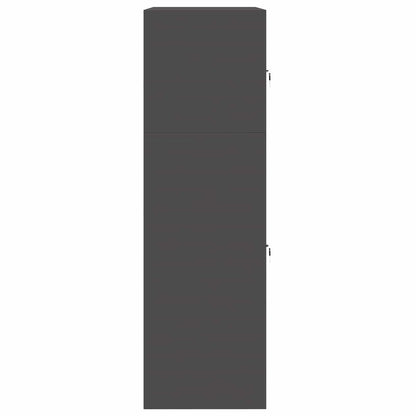 vidaXL Storage Cabinet 2 pcs Black 80 x 40 x 130 cm Steel Lockable