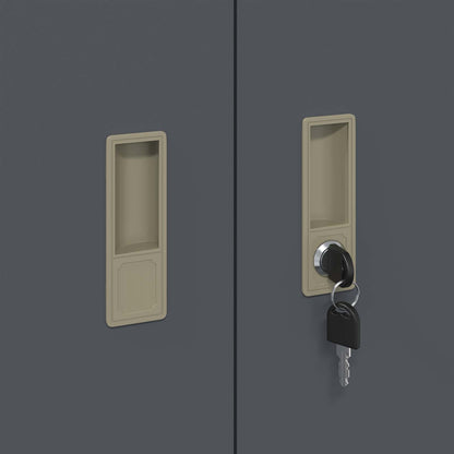 vidaXL Storage Cabinet 2 pcs Anthracite 80 x 40 x 130 cm Steel