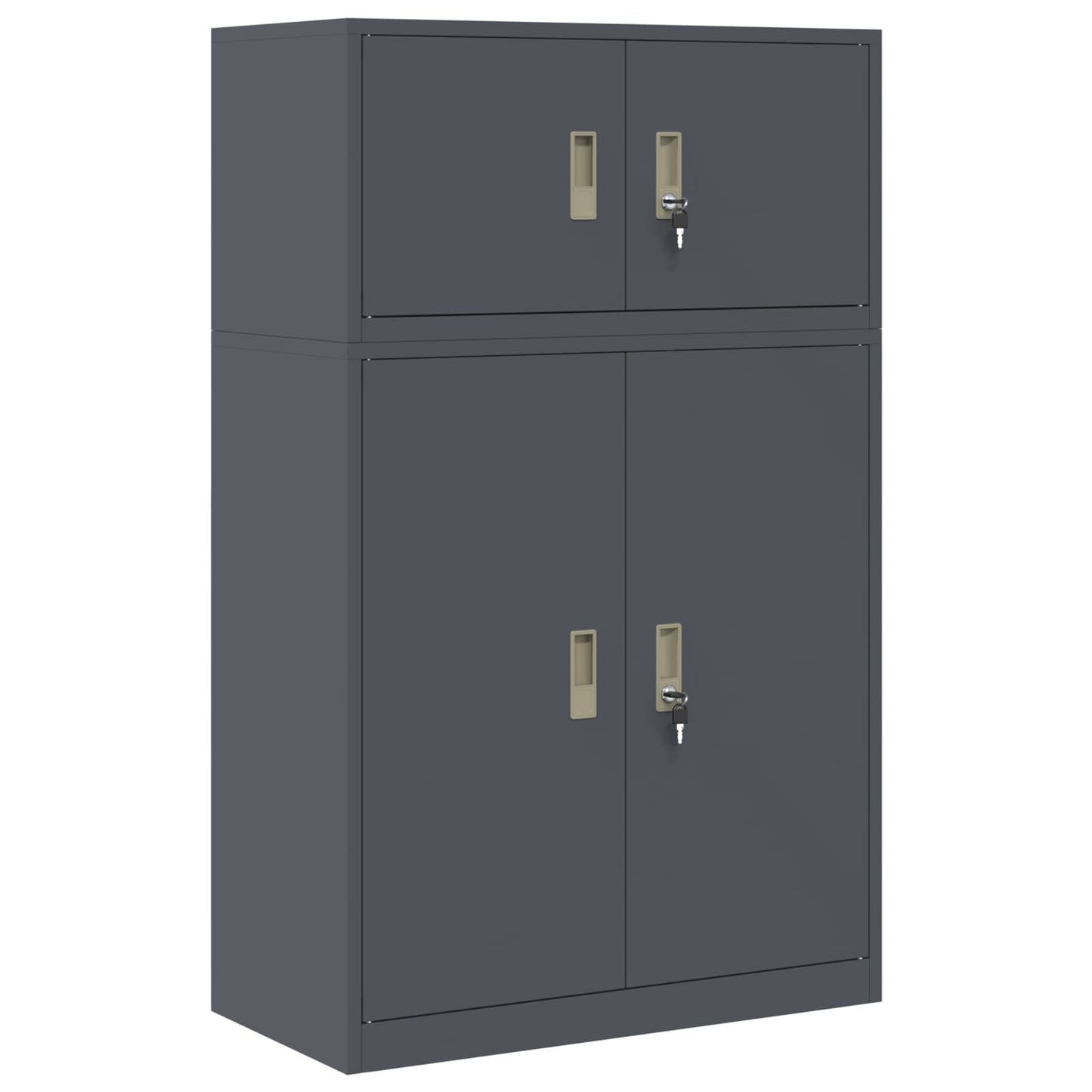 vidaXL Storage Cabinet 2 pcs Anthracite 80 x 40 x 130 cm Steel