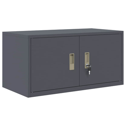 vidaXL Storage Cabinet 2 pcs Anthracite 80 x 40 x 130 cm Steel
