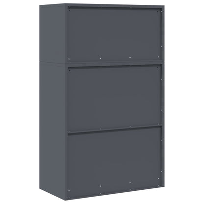 vidaXL Storage Cabinet 2 pcs Anthracite 80 x 40 x 130 cm Steel