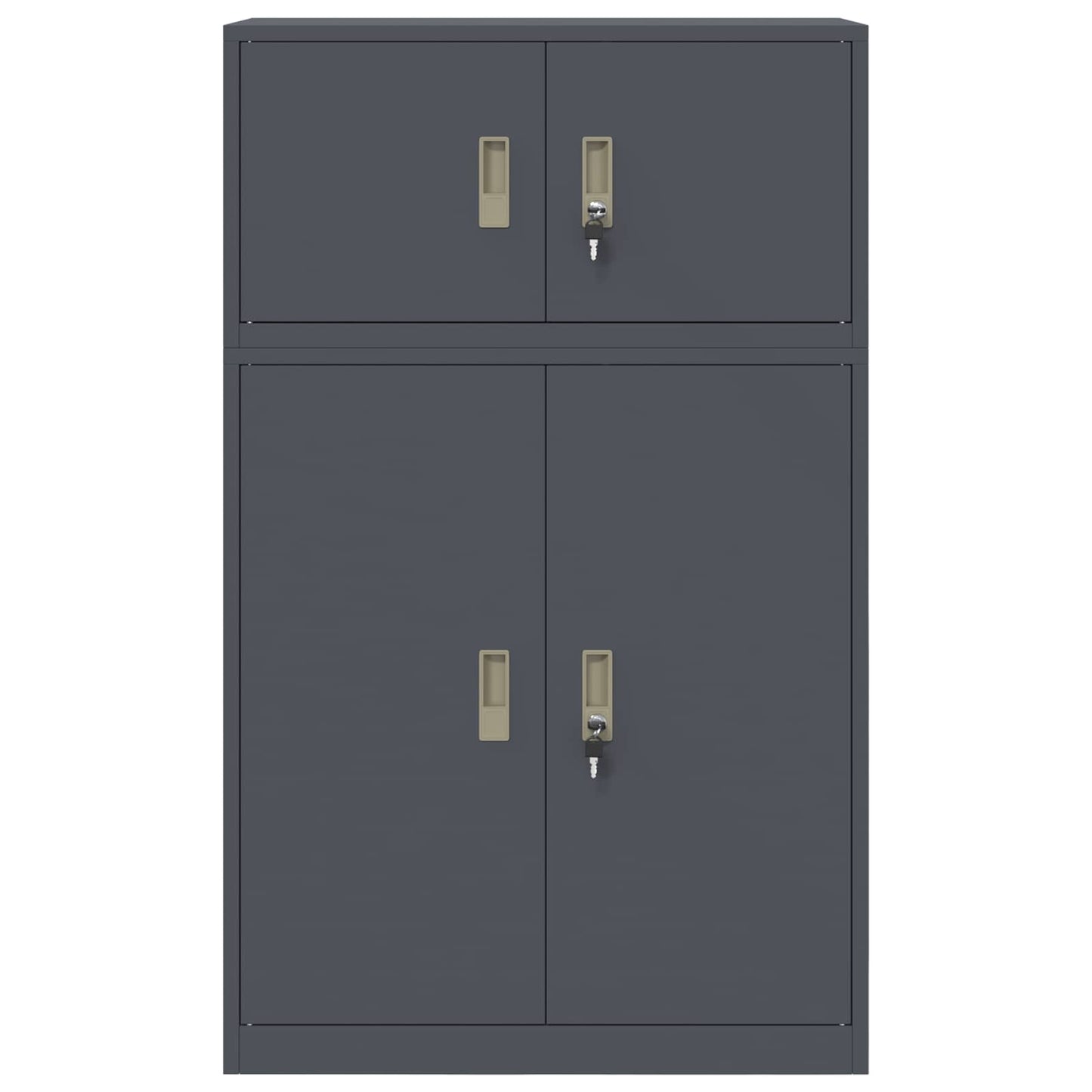 vidaXL Storage Cabinet 2 pcs Anthracite 80 x 40 x 130 cm Steel