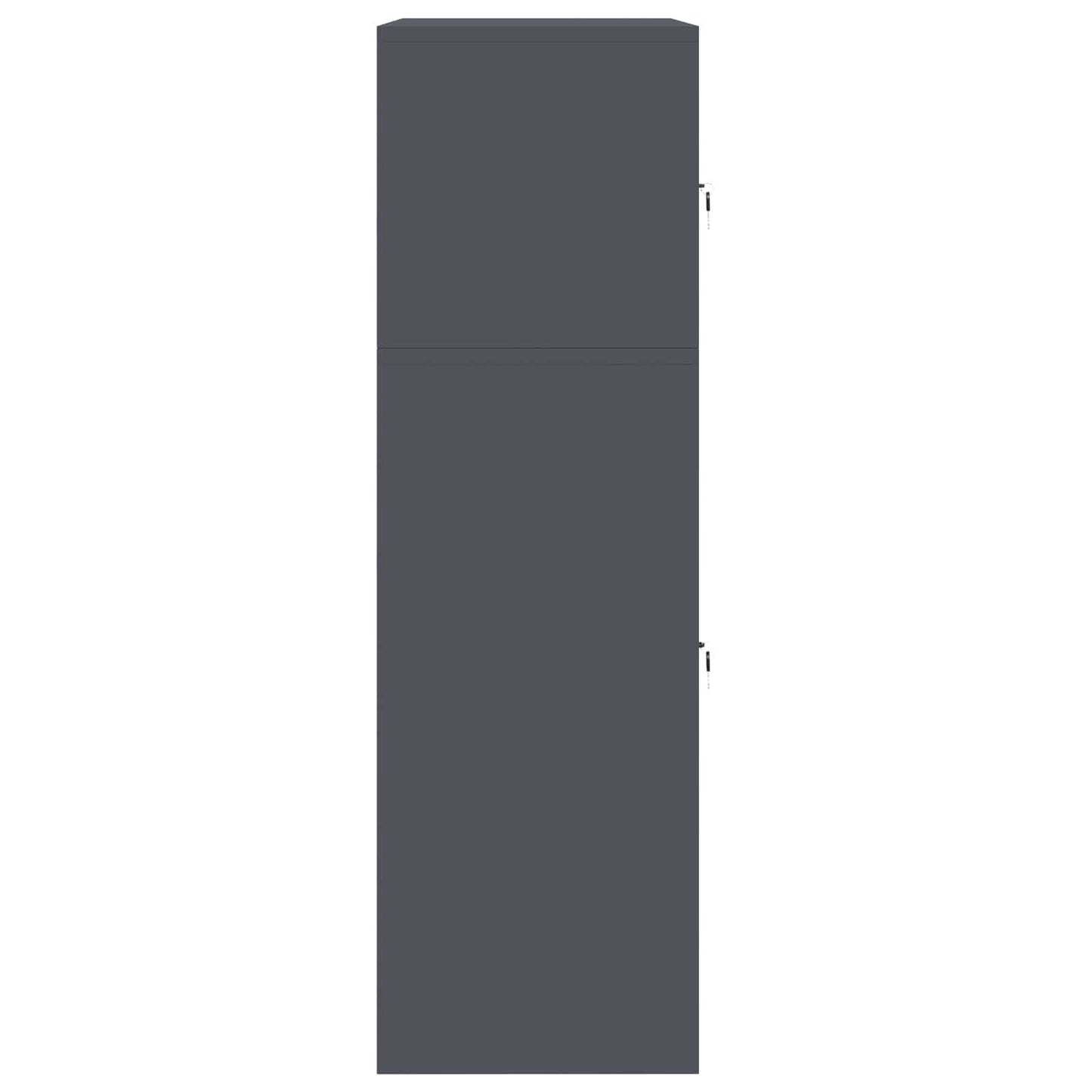vidaXL Storage Cabinet 2 pcs Anthracite 80 x 40 x 130 cm Steel