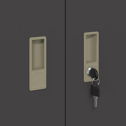 vidaXL Storage Cabinet 2 pcs Black 80 x 40 x 145 cm Steel Lockable