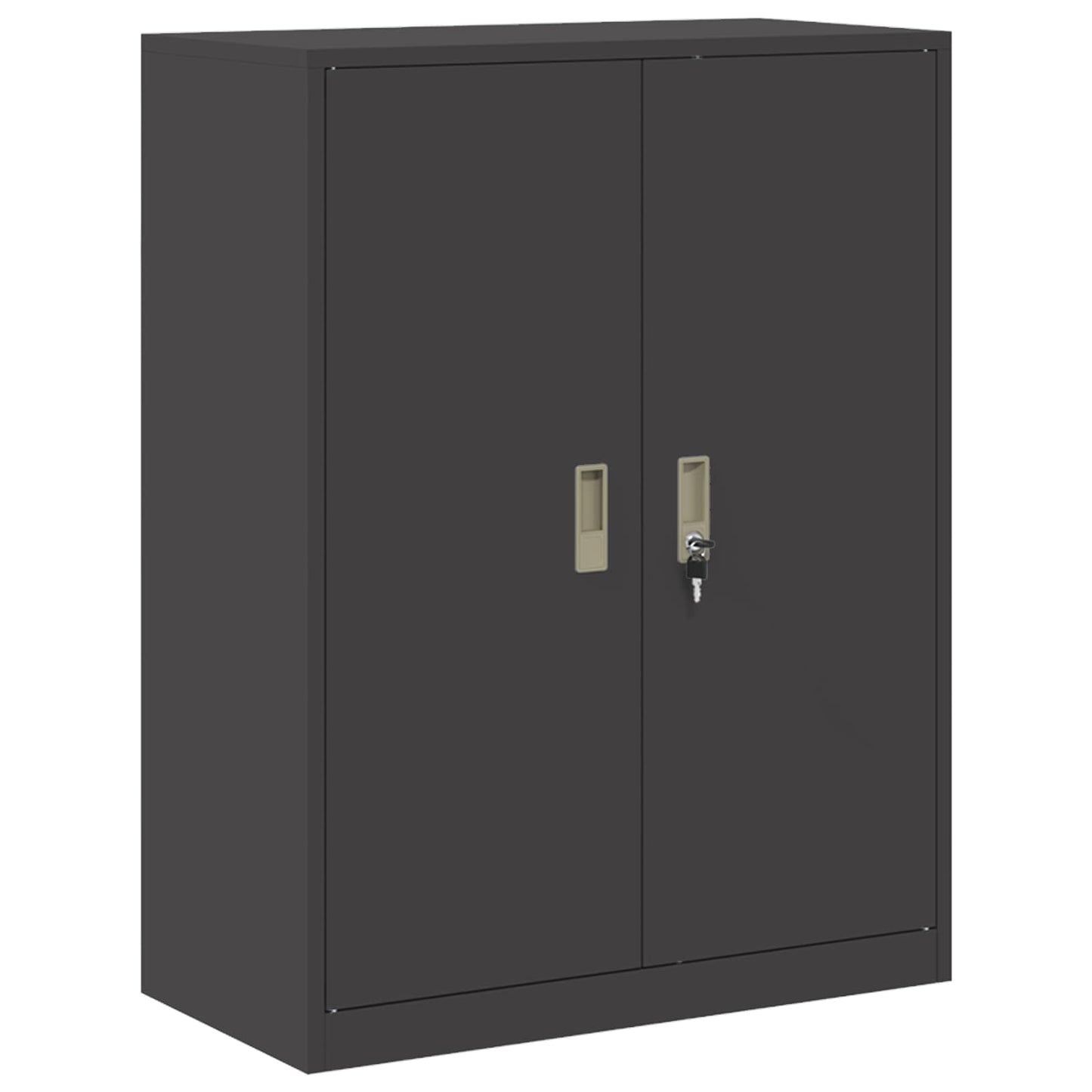 vidaXL Storage Cabinet 2 pcs Black 80 x 40 x 145 cm Steel Lockable