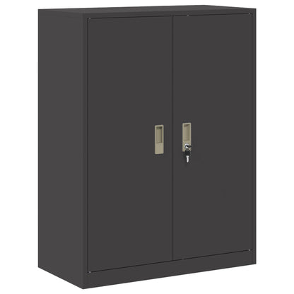vidaXL Storage Cabinet 2 pcs Black 80 x 40 x 145 cm Steel Lockable