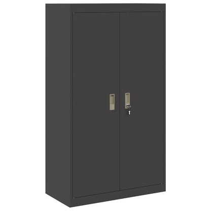 vidaXL Storage Cabinet 2 pcs Black 80 x 40 x 180 cm Steel Lockable