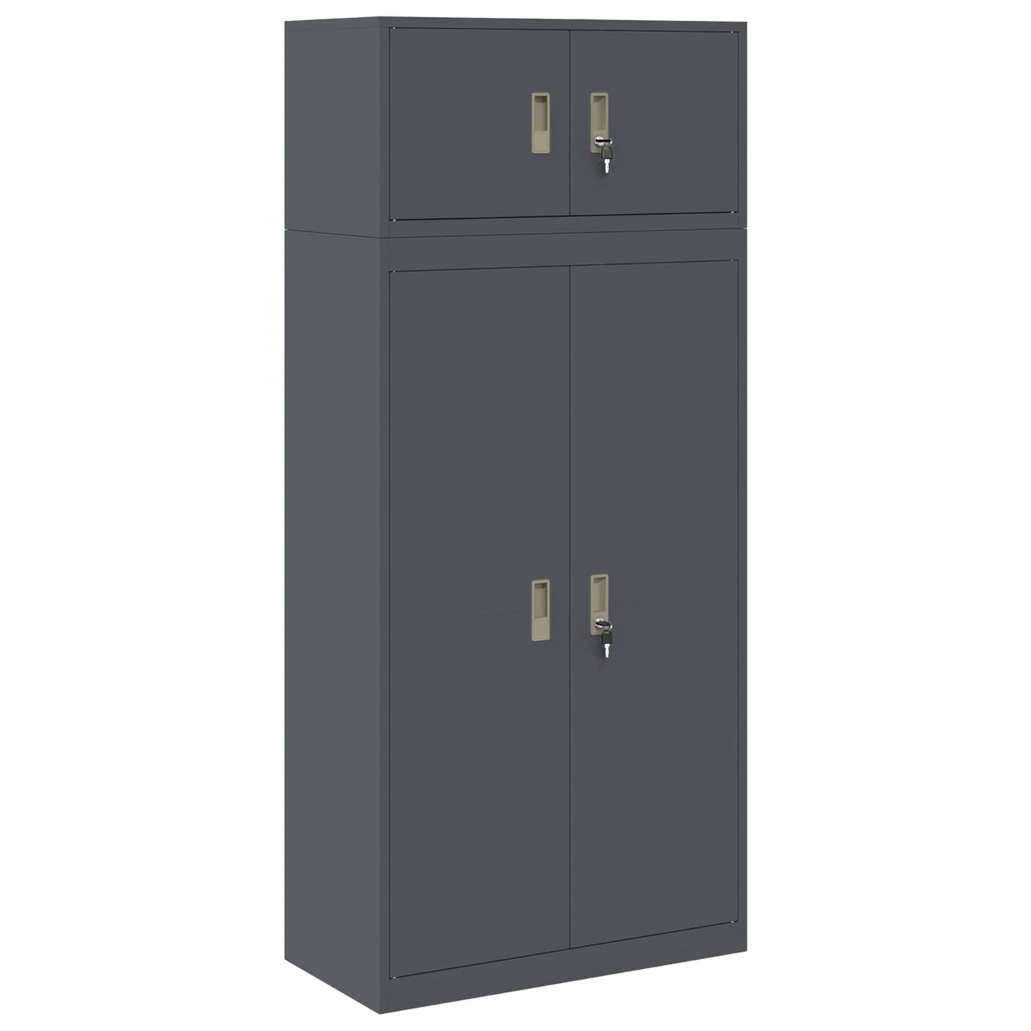 vidaXL Storage Cabinet 2 pcs Anthracite 80 x 40 x 180 cm Steel