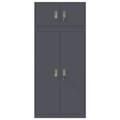 vidaXL Storage Cabinet 2 pcs Anthracite 80 x 40 x 180 cm Steel