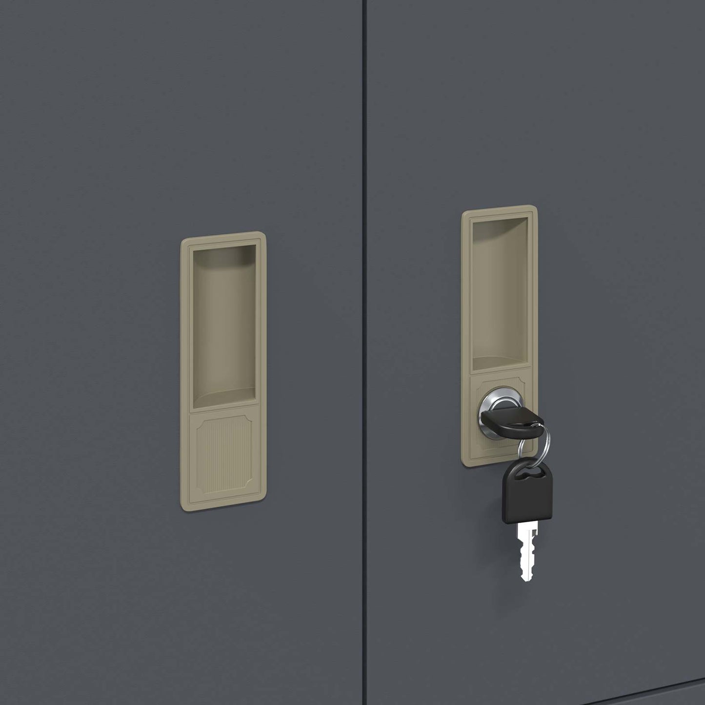 vidaXL Storage Cabinet 2 pcs Anthracite 80 x 40 x 220 cm Steel