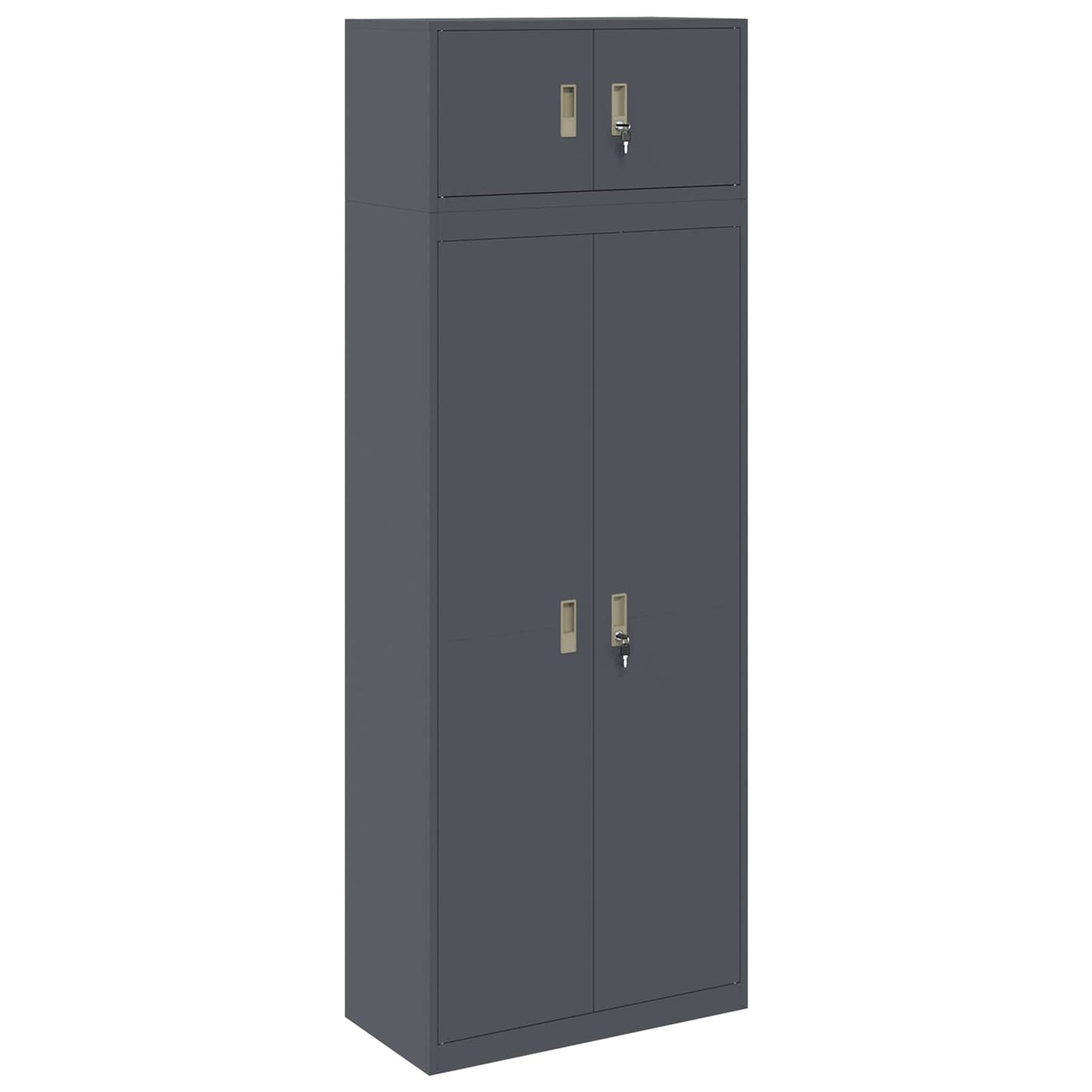 vidaXL Storage Cabinet 2 pcs Anthracite 80 x 40 x 220 cm Steel