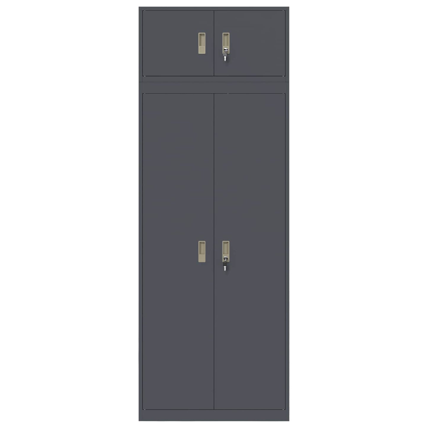 vidaXL Storage Cabinet 2 pcs Anthracite 80 x 40 x 220 cm Steel