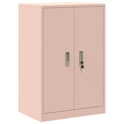 vidaXL Storage Cabinet 2 pcs Pink 60 x 40 x 130 cm Steel Lockable