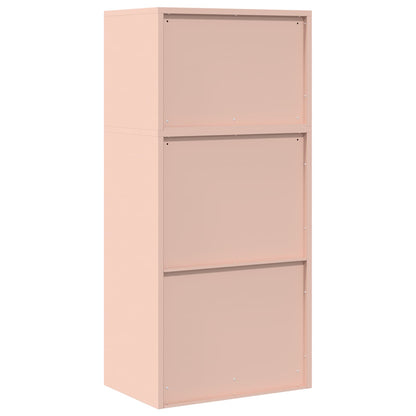 vidaXL Storage Cabinet 2 pcs Pink 60 x 40 x 130 cm Steel Lockable