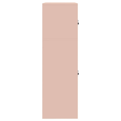 vidaXL Storage Cabinet 2 pcs Pink 60 x 40 x 130 cm Steel Lockable