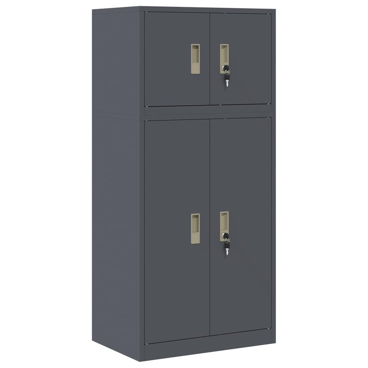 vidaXL Storage Cabinet 2 pcs Anthracite 60 x 40 x 130 cm Steel