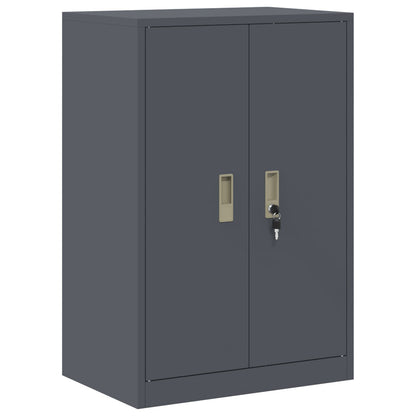 vidaXL Storage Cabinet 2 pcs Anthracite 60 x 40 x 130 cm Steel