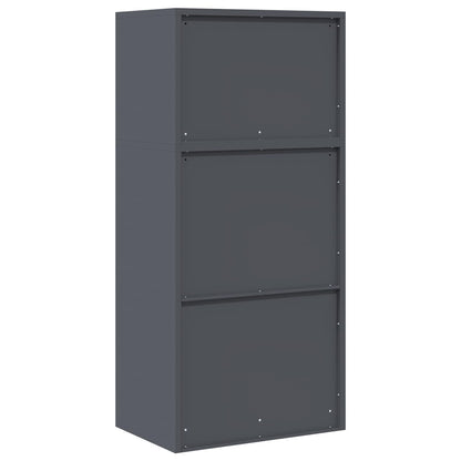 vidaXL Storage Cabinet 2 pcs Anthracite 60 x 40 x 130 cm Steel