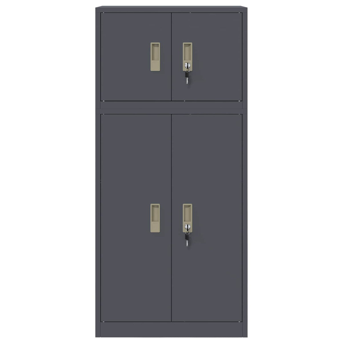 vidaXL Storage Cabinet 2 pcs Anthracite 60 x 40 x 130 cm Steel